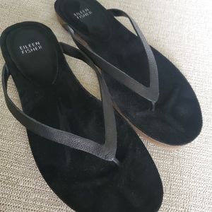Eileen Fisher Leather flip flop sandals